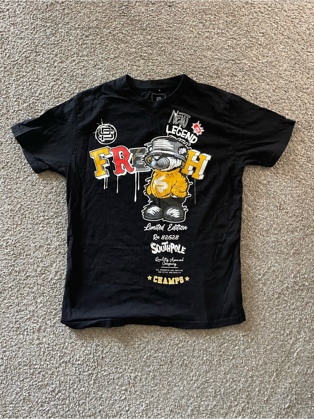 South Pole Kids' Black 'Fresh' Graphic Short-Sleeve Tee